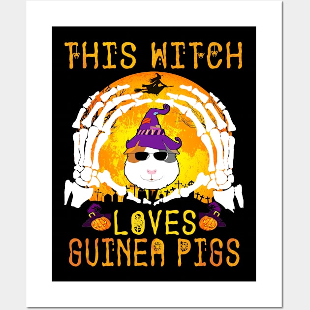 This Witch Loves Guinea Pigs Halloween (102) Wall Art by Uris